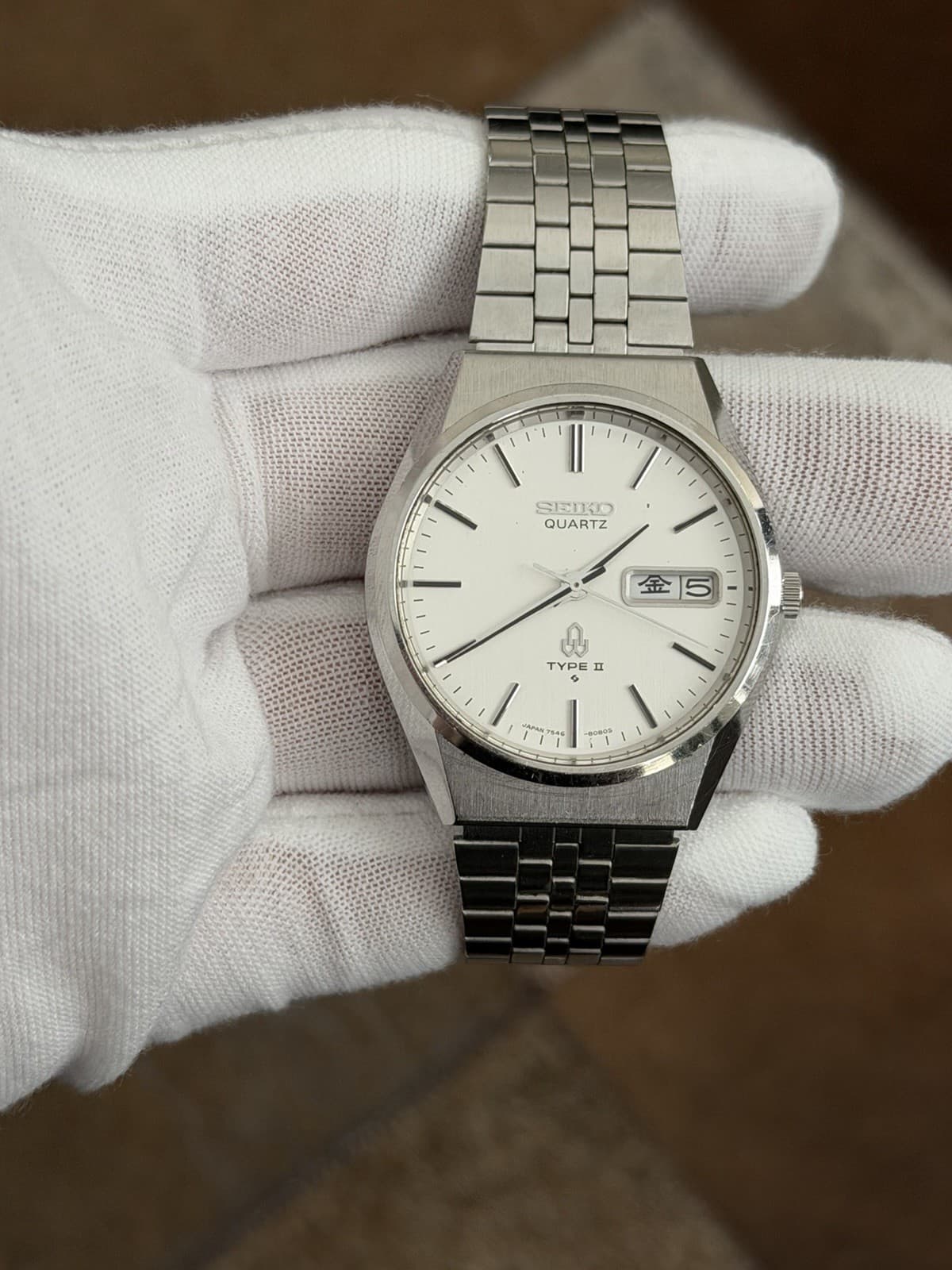 Rare Vintage Seiko Quartz Type II 7546-8070 Men’s Classic Dress Watch JDM 1970s - Image 1
