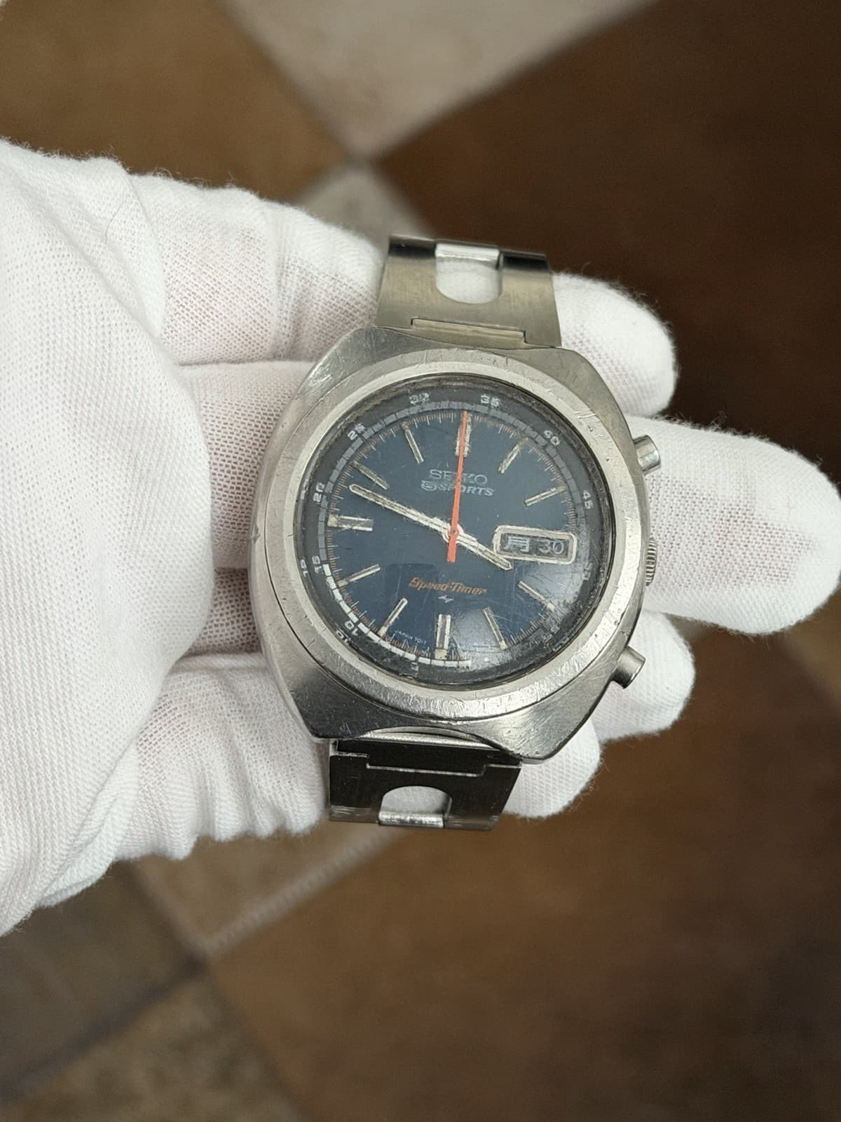 Rare Vintage Seiko 5 Sports Speedtimer 7017-6040 Men’s Chronograph Watch JDM 70s