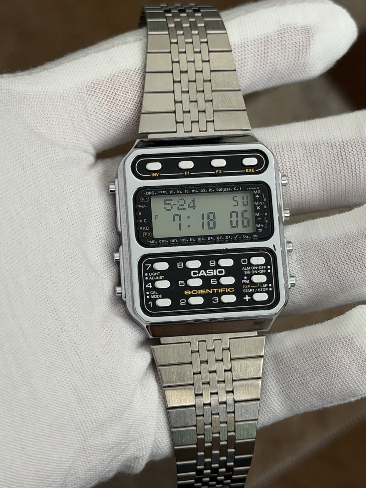 Rare Vintage Casio CFX-200 Men’s Digital Scientific Calculator Watch JDM 1980s