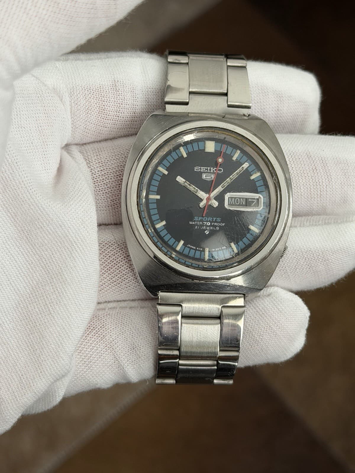 Rare Vintage Seiko 5 Sports 6119-8130 Men’s Classic 21J Automatic Watch JDM 60s