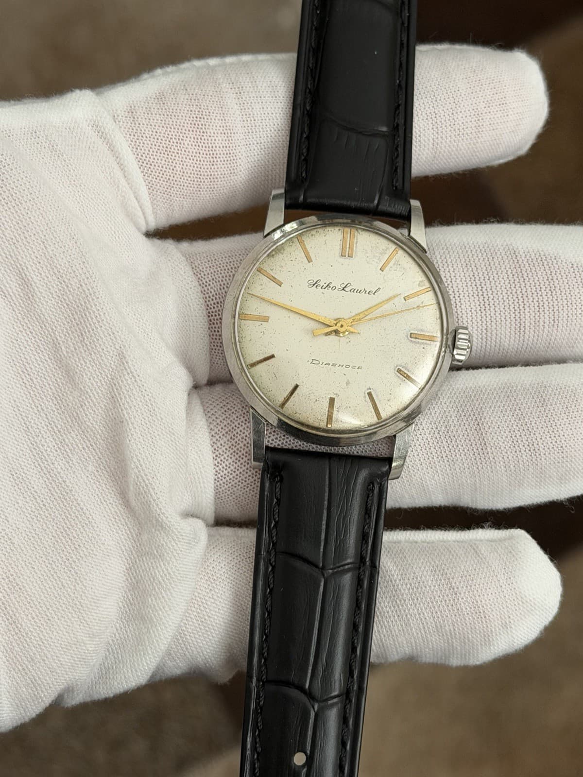 Rare Vintage Seiko Laurel 14037 Seikosha 11J Men’s Classic Dress Watch JDM 1950s