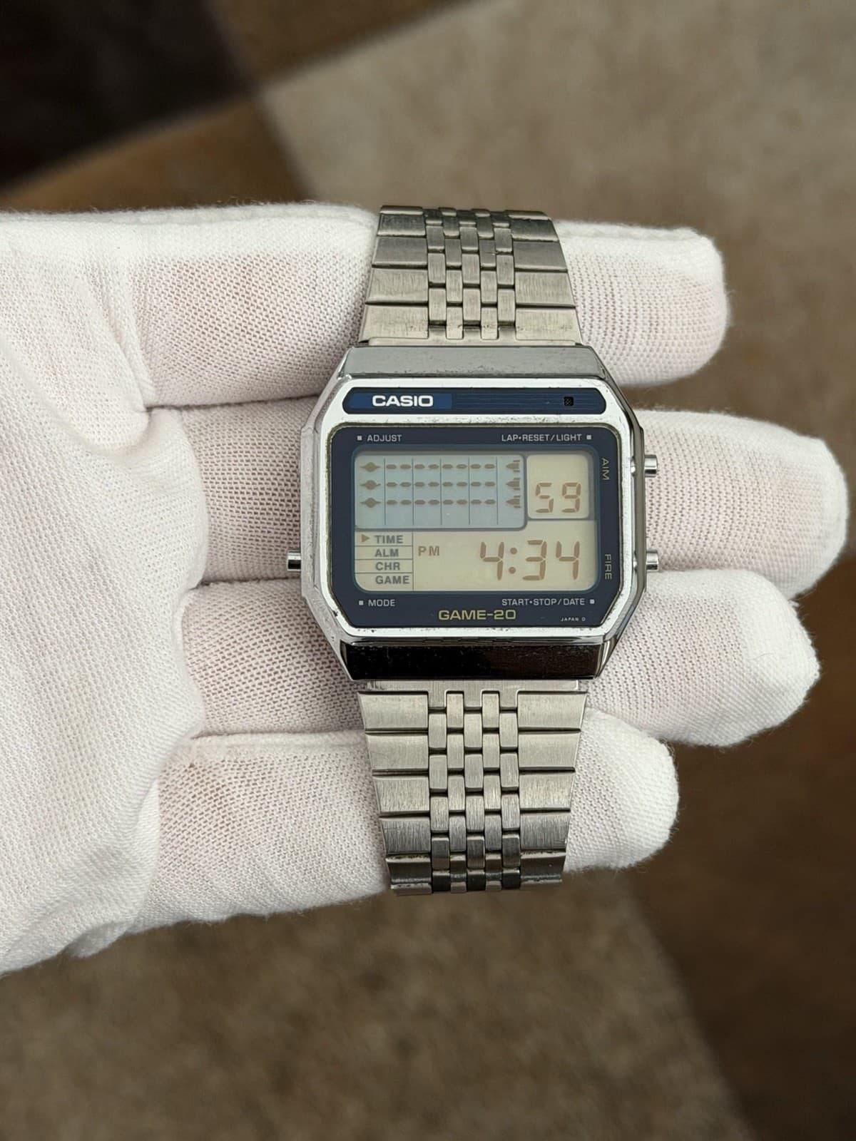 Rare Vintage Casio GAME-20 GM-20 Men’s Digital Game Watch JDM 1980s Module 165 - Image 1