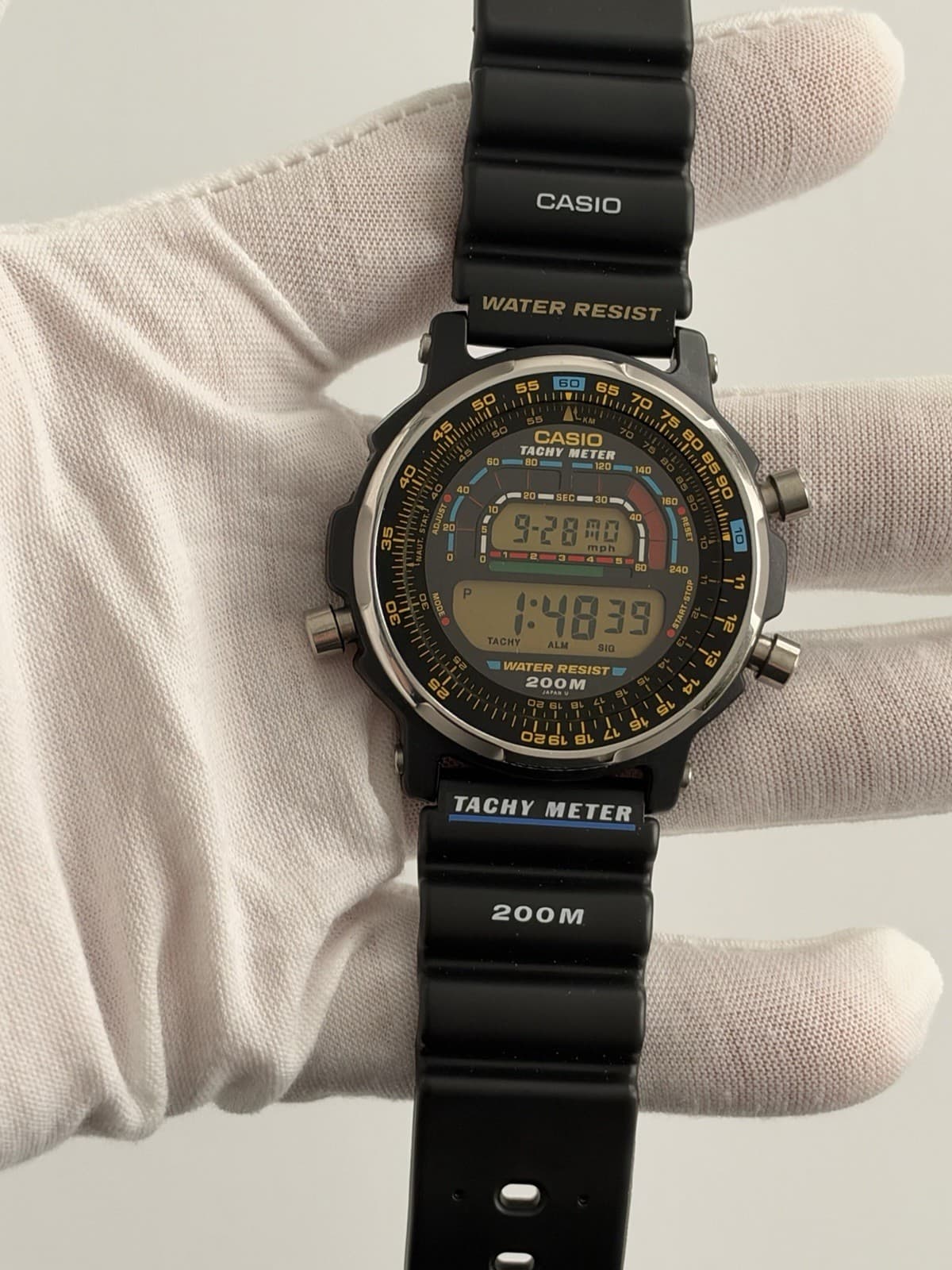 Casio Sky Walker Tachy Meter DW-400 Men’s Vintage Digital Sports Watch JDM 1980s