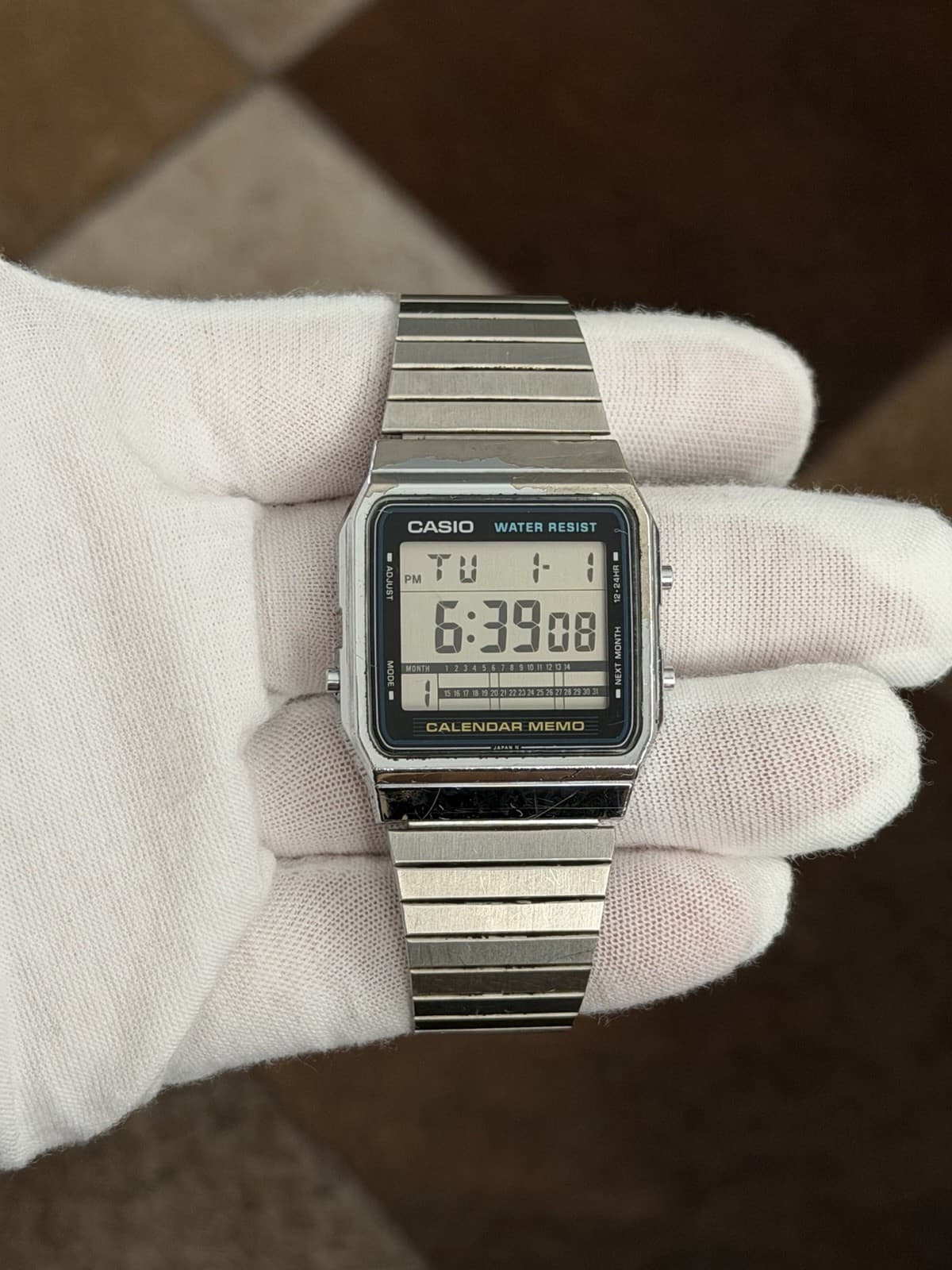 Rare Vintage Casio Calendar Memo A280 Men’s Digital Watch Module 551 JDM 1980s - Image 1