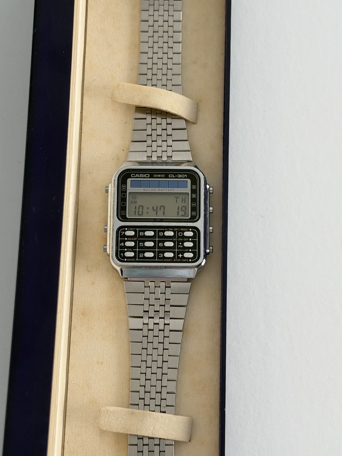 Casio CL-301 Men’s Vintage Solar Digital Calculator Watch Module 243 JDM 1980s