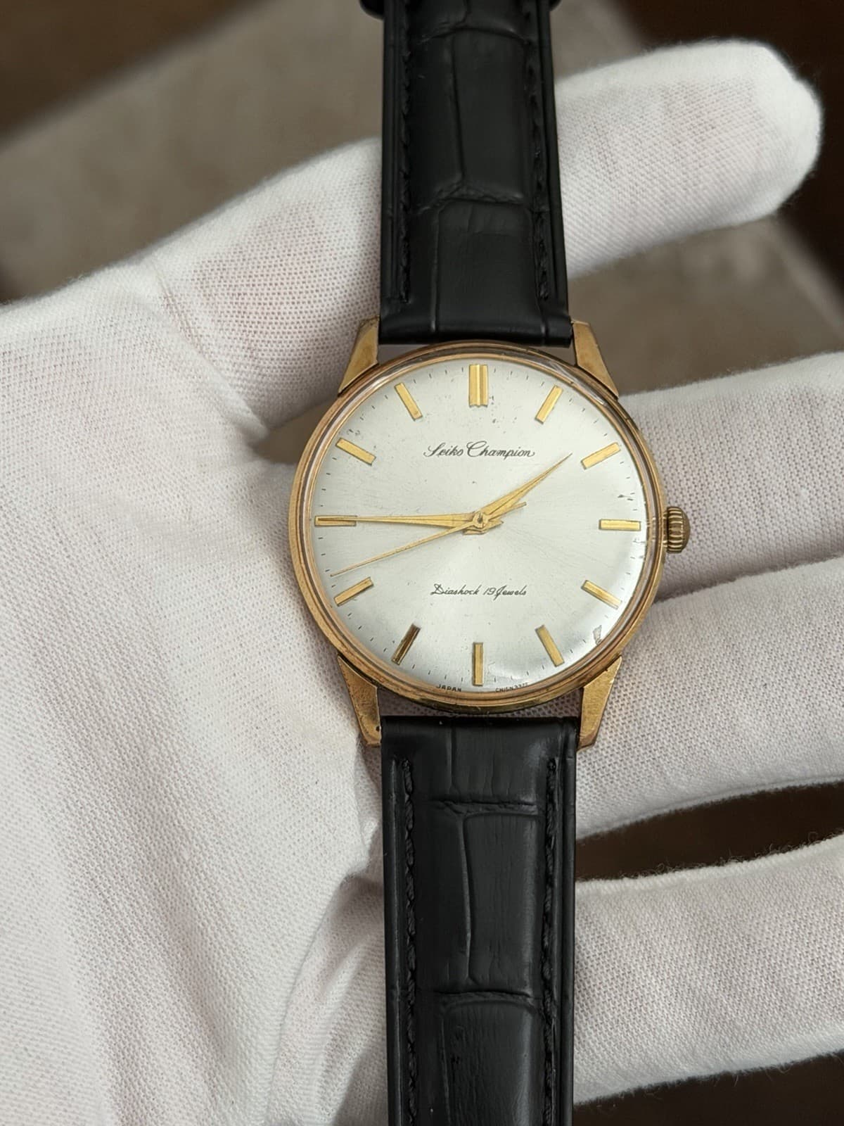 Rare Vintage Seiko Champion 15030D Men’s 19J Manual Classic Dress Watch JDM 60s