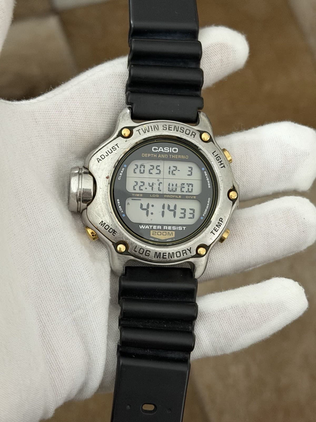 Rare Vintage Casio DEP-600 Men’s Twin Sensor Digital Diver’s Sport Watch JDM 90s - Image 1