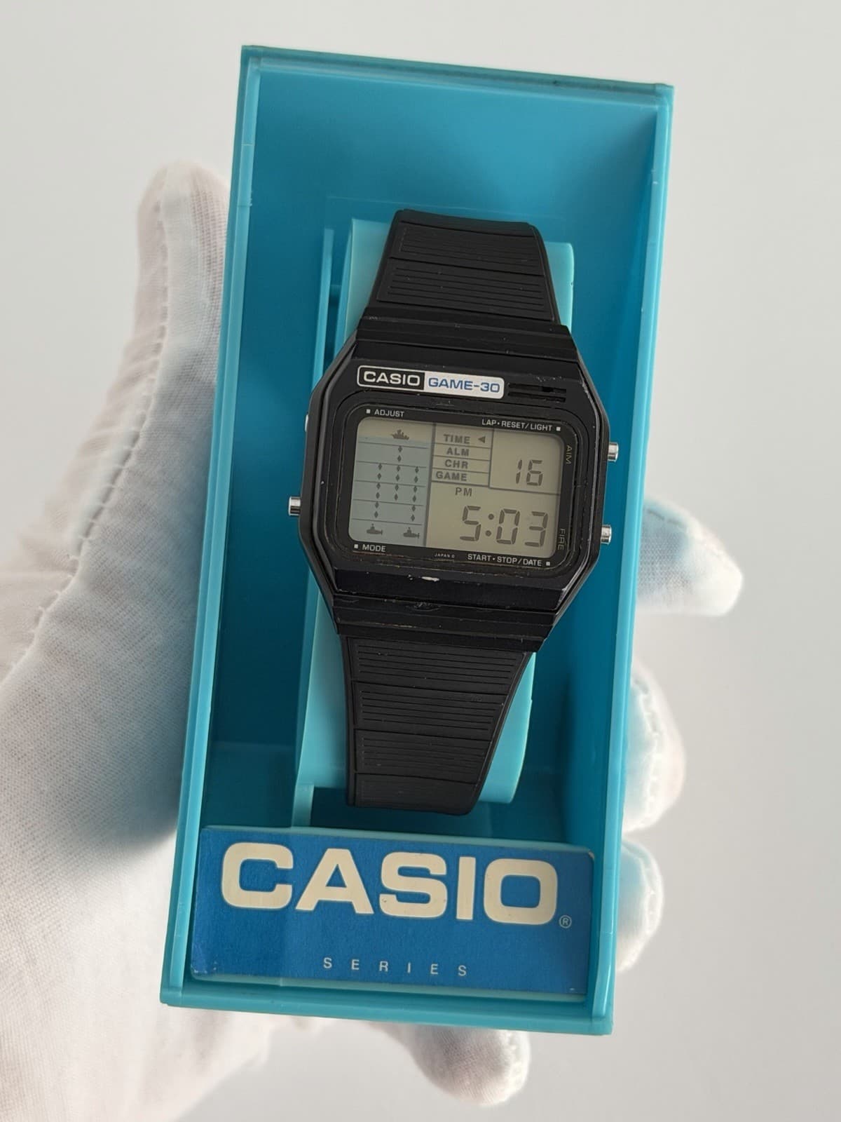 Casio GAME-30 GM-30 Men’s Vintage Digital Game Sports Watch Module 222 JDM 1980s