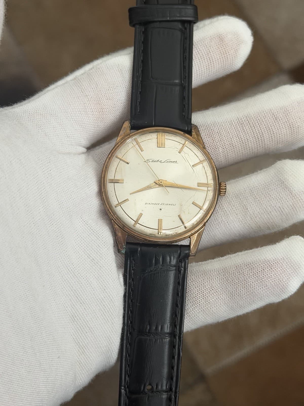Rare Vintage Seiko Liner J15007 Men’s 14k GP Manual Classic Dress Watch JDM 60s - Image 1