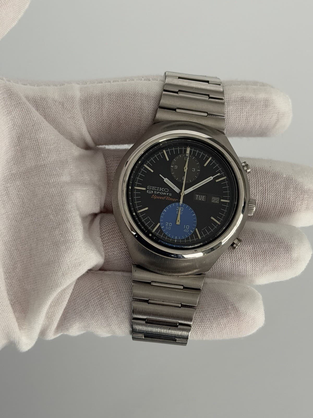 Seiko 5 Sports Speedtimer Tokei Zara 6138-0020 Vintage Chronograph Watch JDM 70s