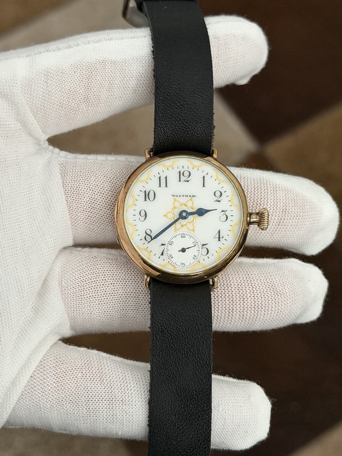 Vintage Waltham Art Deco Fancy Enamel Dial Manual GF Men’s Classic Dress Watch - Image 1