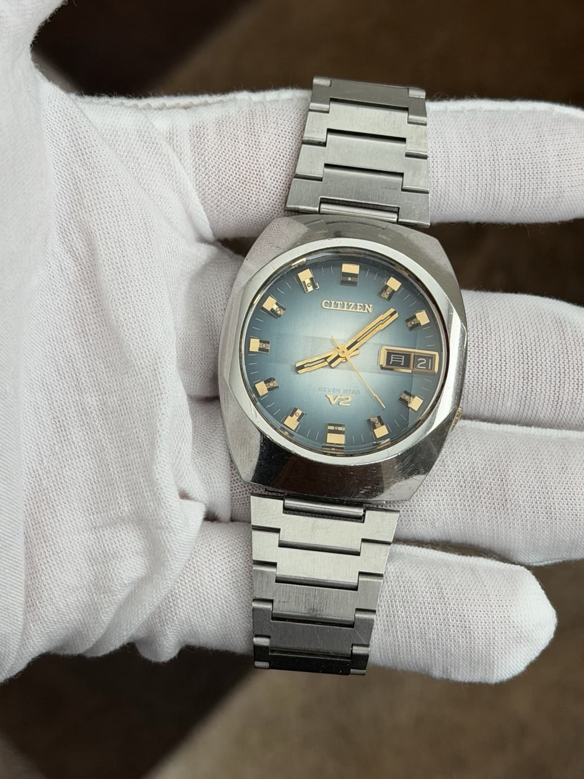 Rare Vintage Citizen Seven Star V2 7700 Men’s Automatic Dress Watch JDM 1970s