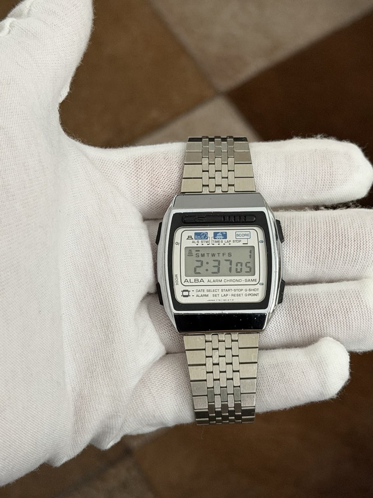 Rare Vintage Alba Alarm Chrono Game Y761-5010 Men’s Digital Sports Watch JDM 80s - Image 1