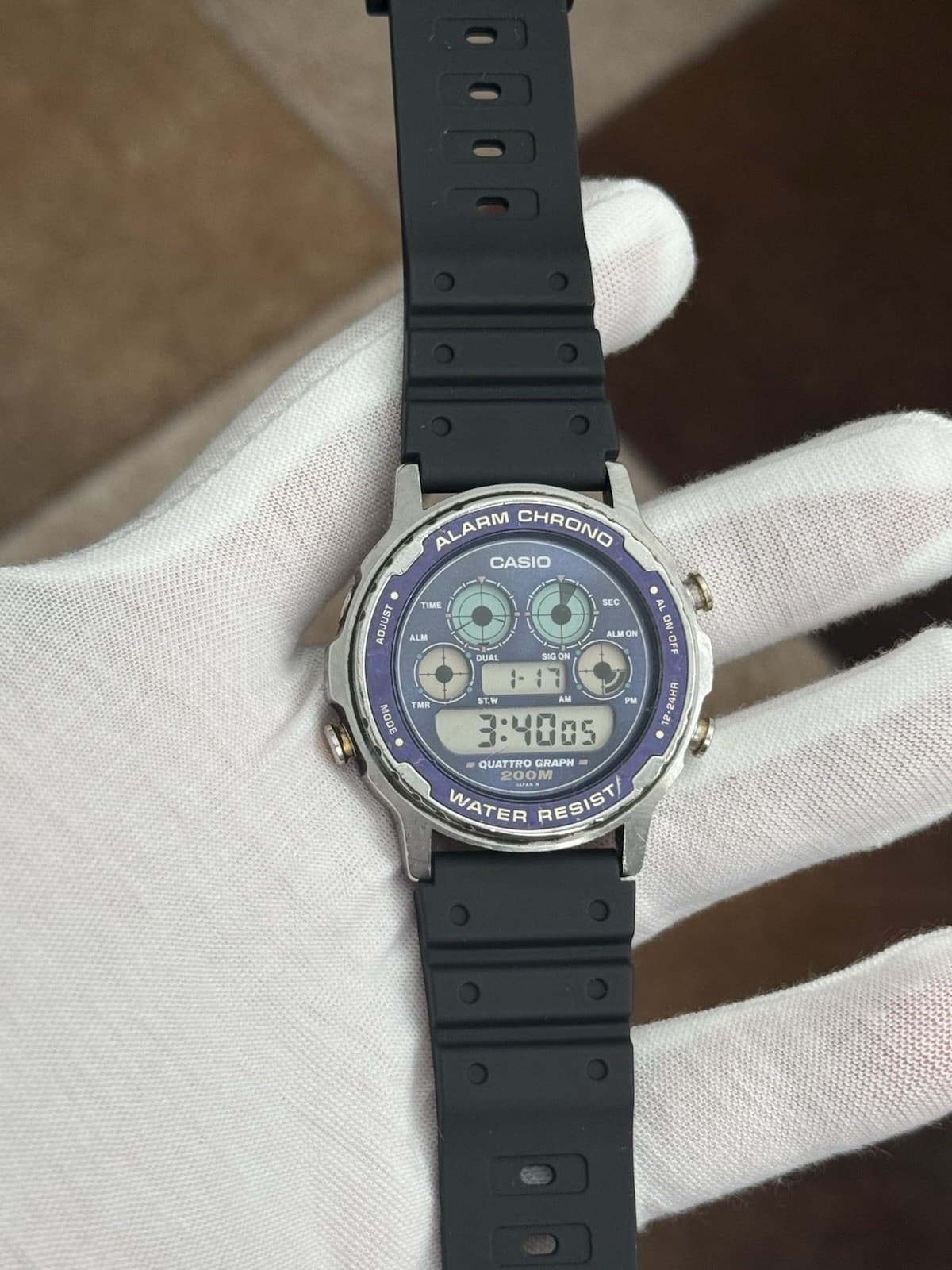 Rare Vintage Casio DW-7300 Quattro Graph Men’s Digital Sports Watch JDM 1980s - Image 1