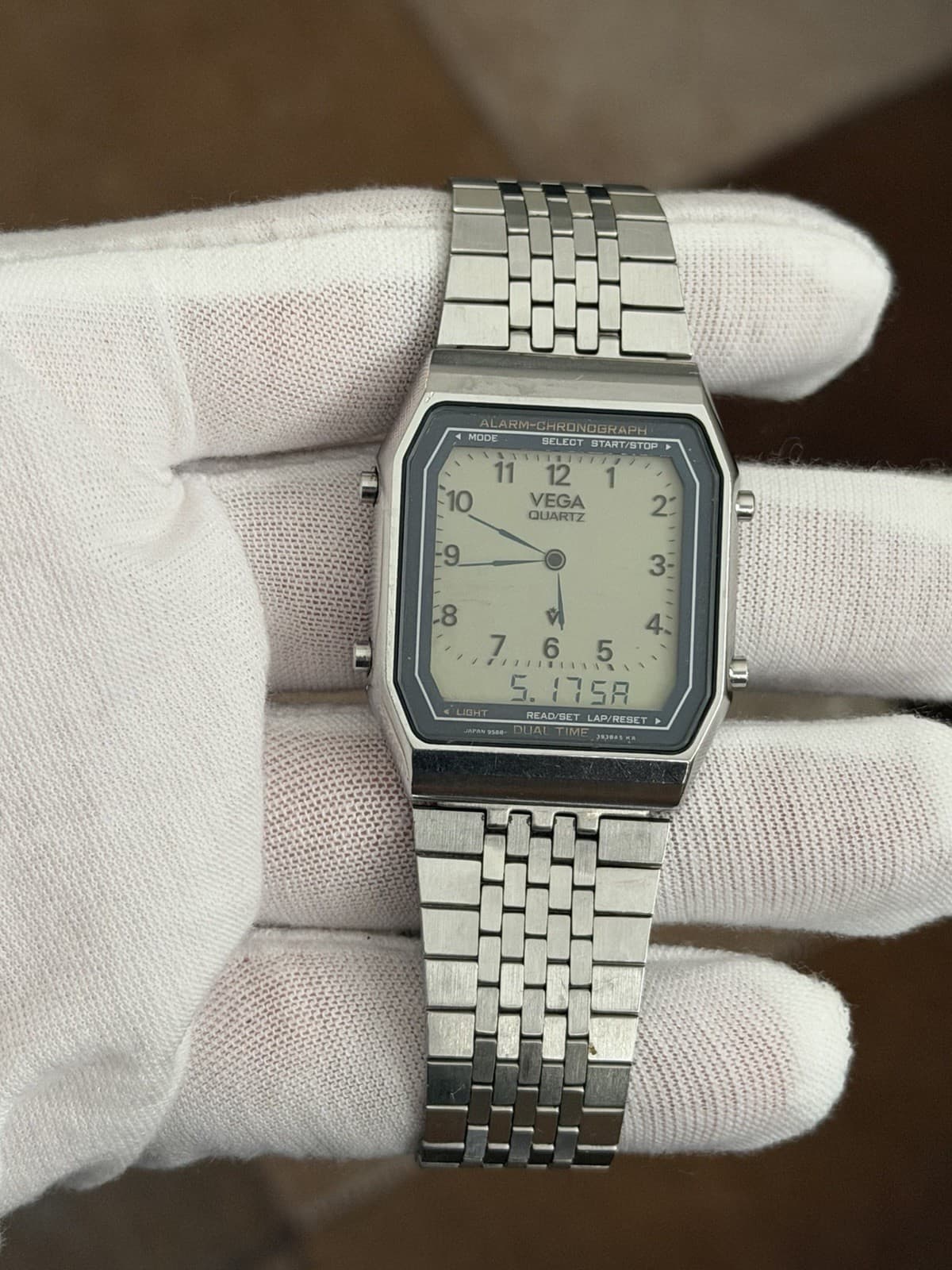 Rare Vintage Citizen Vega Alarm Chronograph Dual Time Digital Watch JDM 1980s - Image 1