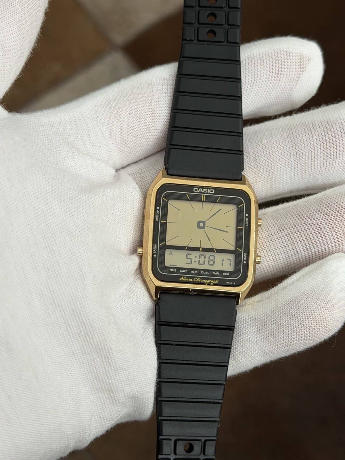 Rare Vintage Casio AE-72G Men’s Alarm Chronograph Digital Sports Watch JDM 1980s - Image 1