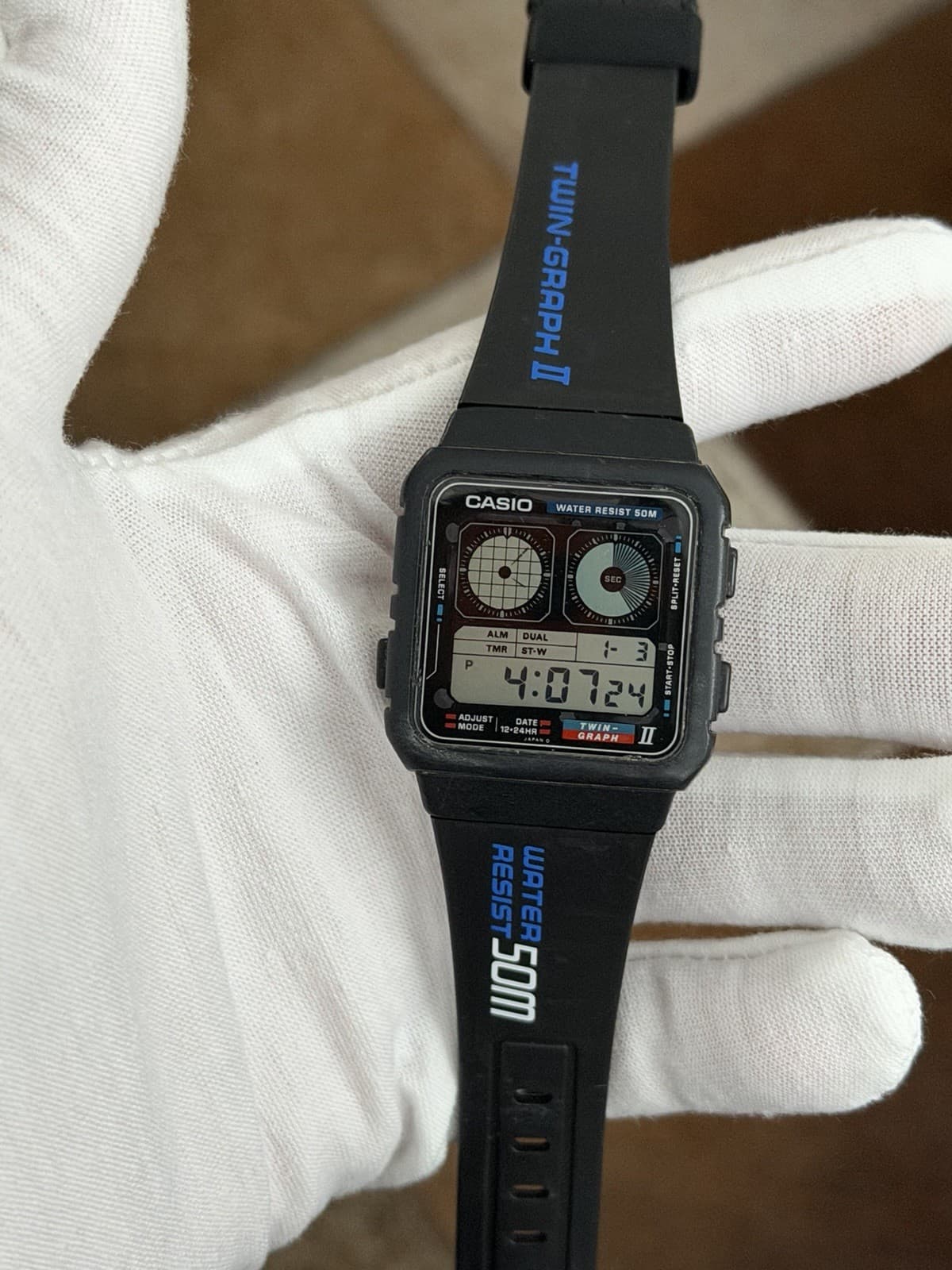 Rare Vintage Casio Twin Graph II AE-21W Men’s Digital Sports Watch JDM 1980s