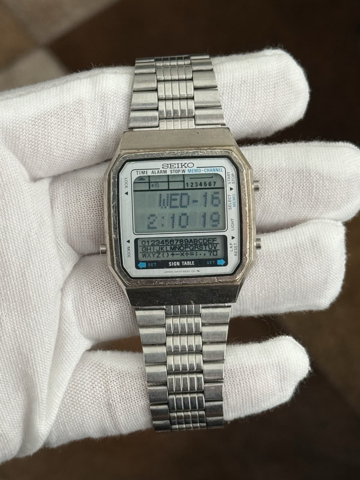 Rare Vintage Seiko Sign Table D409-5020 Men’s Digital Sports Watch JDM 1980s - Image 1