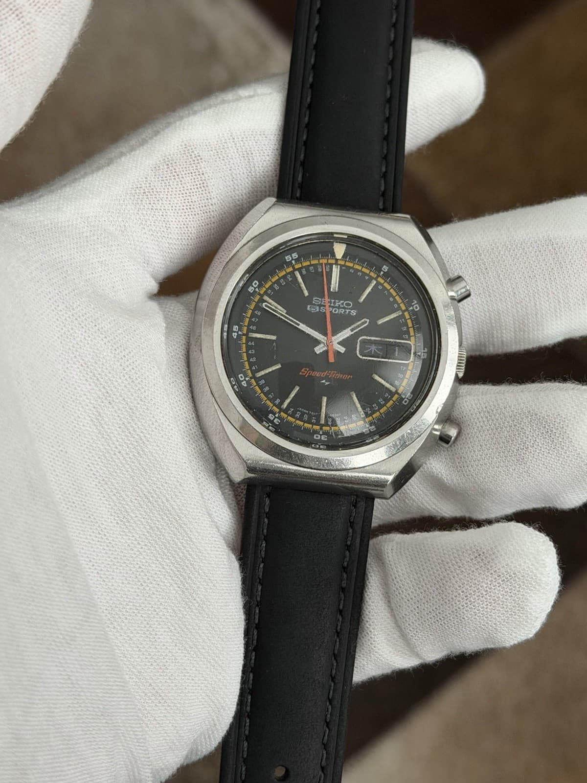 Rare Vintage Seiko 5 Sports Speedtimer 7017-6030 Men’s Chronograph Watch JDM 70s