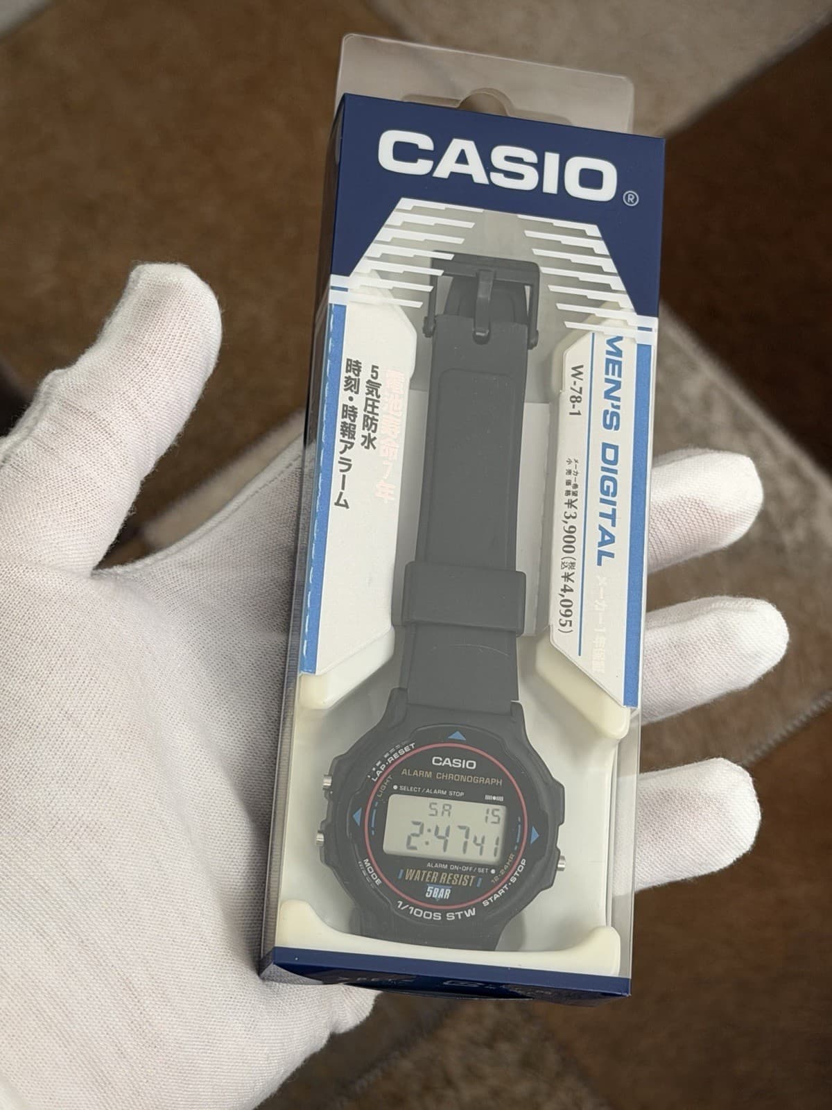 NOS Rare Vintage Casio W-78 Men’s Digital Alarm Chronograph Sports Watch JDM 80s