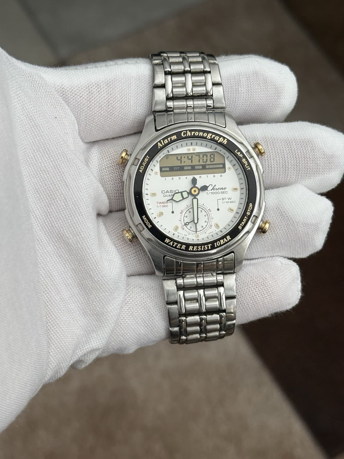Rare Vintage Casio AW-600 Men’s Ana-Digi Alarm Chronograph Sports Watch JDM 80s - Image 1