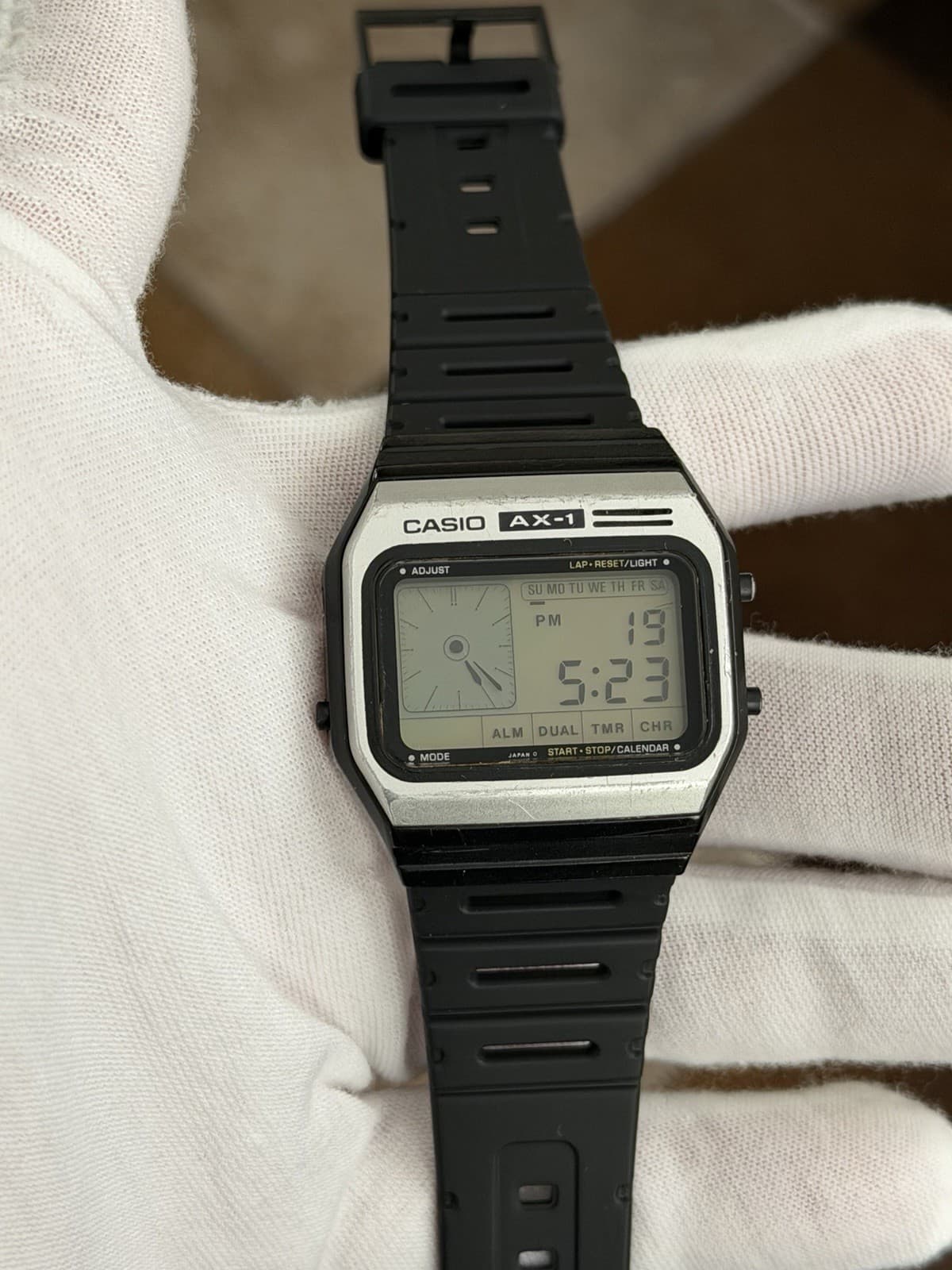 Rare Vintage Casio AX-1 Men’s Digital Calendar Melody Watch Module 118 JDM 1980s - Image 1
