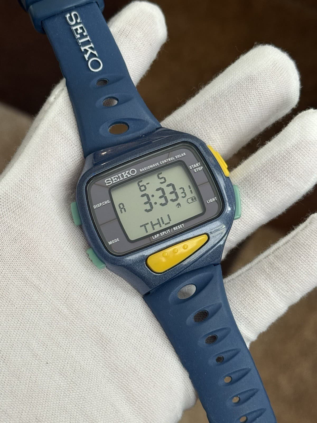 Vintage Seiko Prospex Super Runners S750-0AA1 Atomic Radio Solar Digital Watch - Image 1
