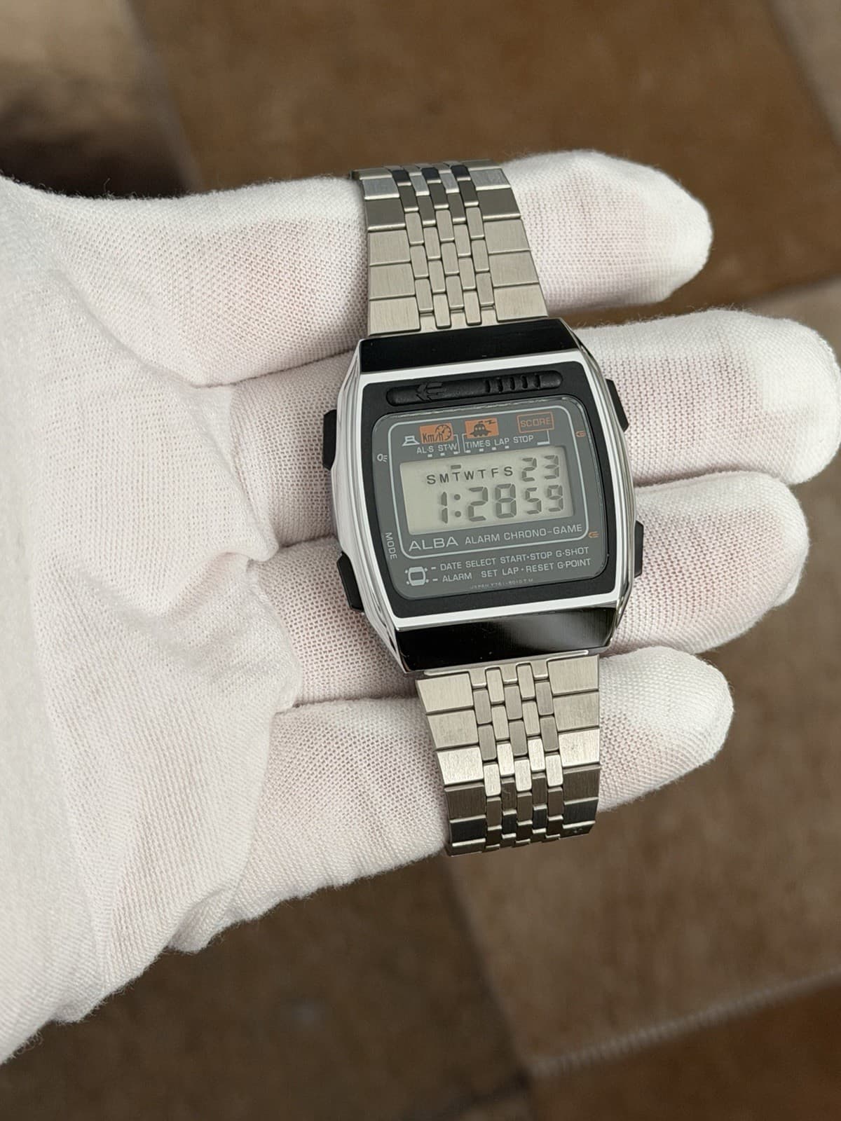 Rare Vintage Alba Alarm Chrono Game Y761-5010 Men’s Digital Sports Watch JDM 80s - Image 1