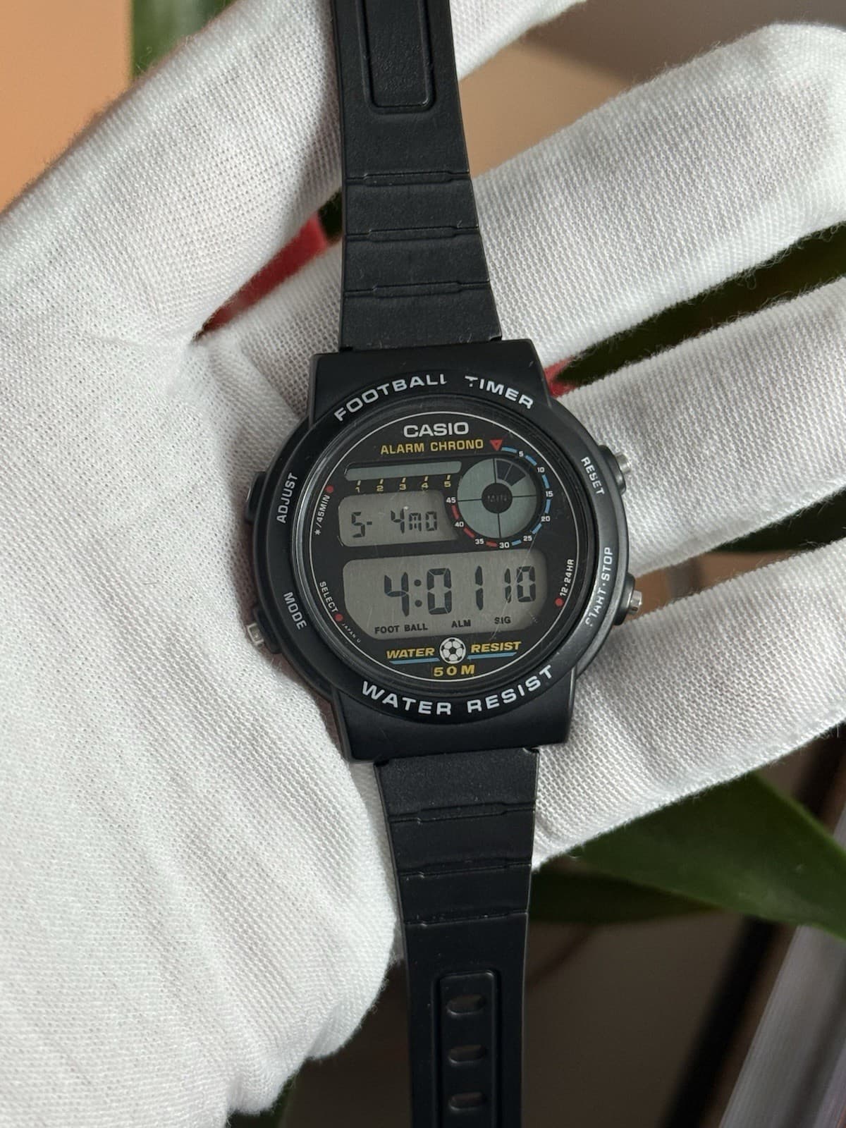 Rare Vintage Casio TRW-10 Football Timer Men’s Digital Sports Watch JDM 1980s - Image 1