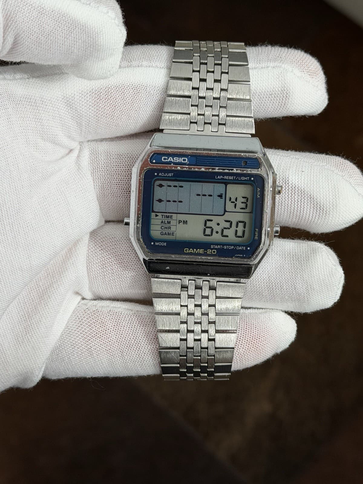 Rare Vintage Casio GAME-20 GM-20 Men’s Digital Game Watch JDM 1980s Module 165 - Image 1