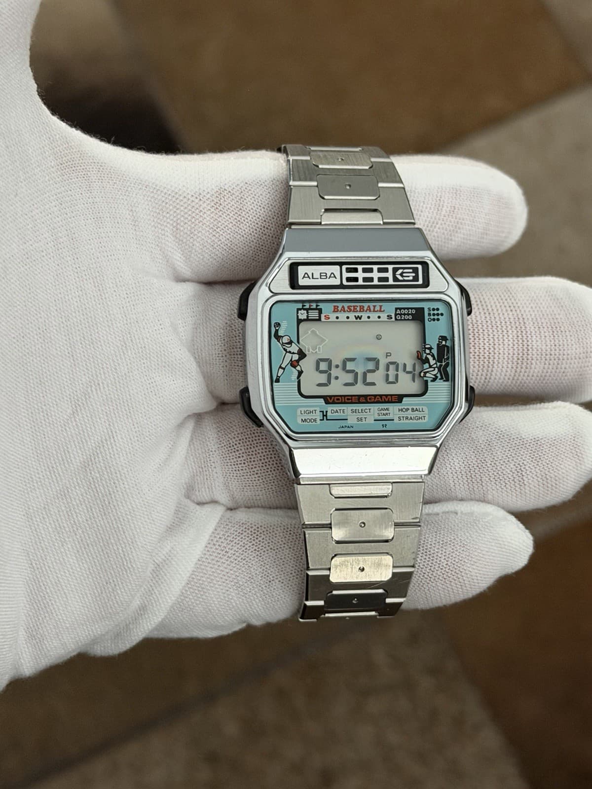Rare Vintage Alba Baseball Voice & Game Digital Sports Watch JDM 1980s Y822-4000 - Image 1
