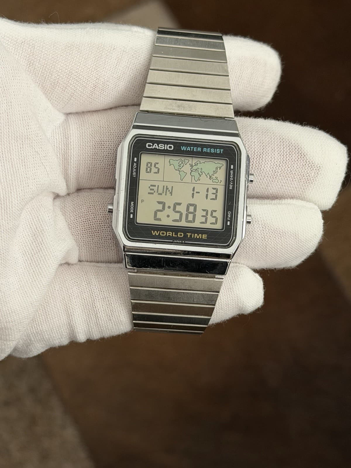 Rare Vintage Casio World Time A300U Men’s Digital Watch Module 643 JDM 1980s - Image 1