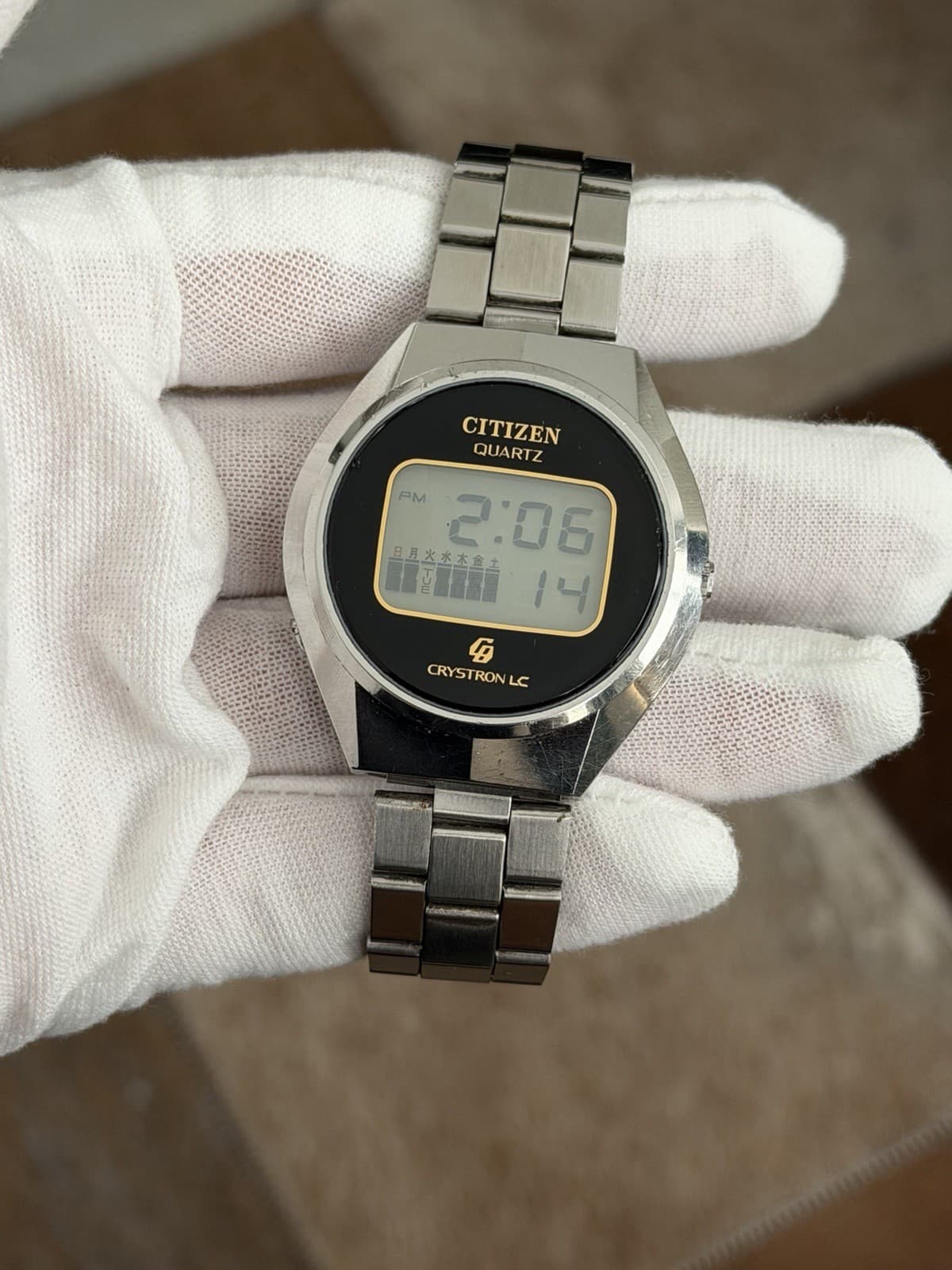 Rare Vintage Citizen Quartz Crystron LC 60-1039 Men’s Digital Watch JDM 1970s