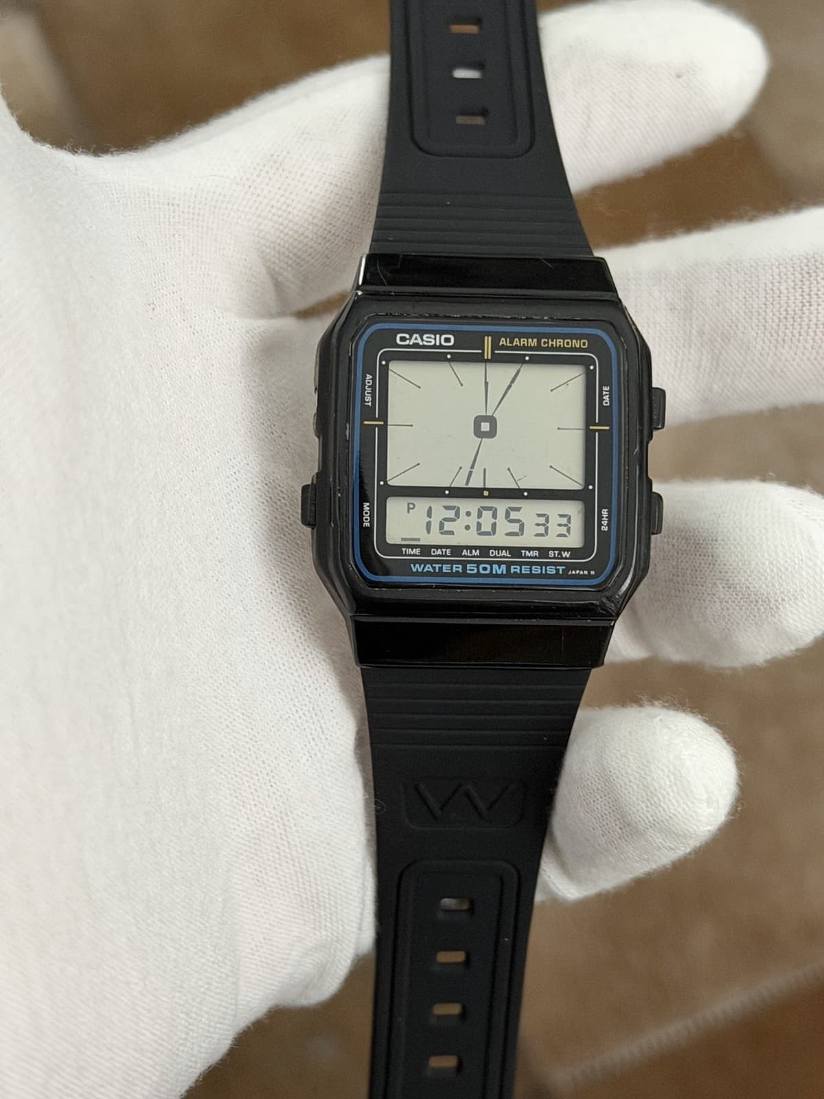 Rare Vintage Casio AE-11W Men’s Alarm Chronograph Digital Sports Watch JDM 1980s - Image 1