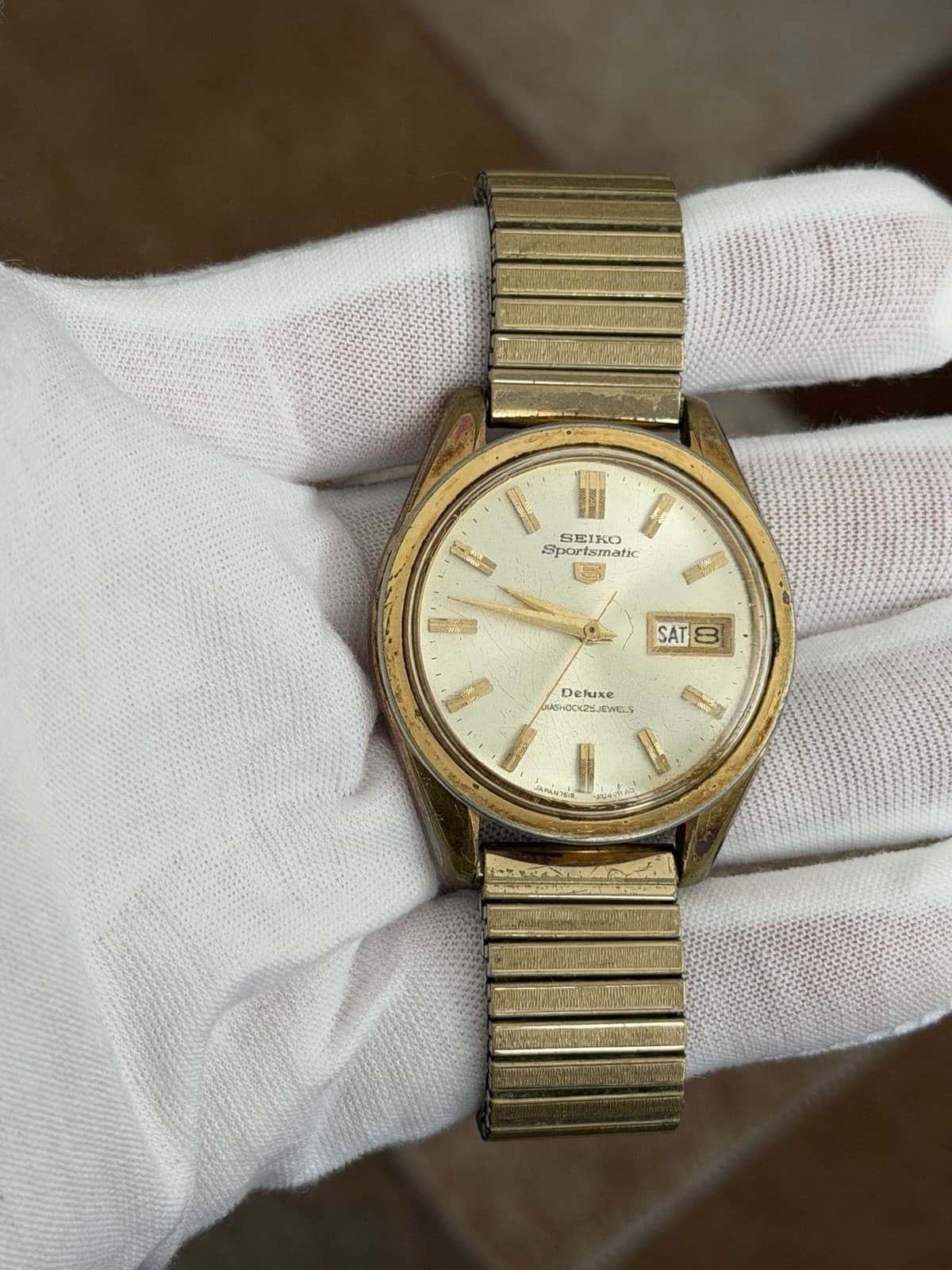 Rare Vintage Seiko 5 Sportsmatic Deluxe 7619-9030 Men’s Automatic Watch JDM 60s - Image 1