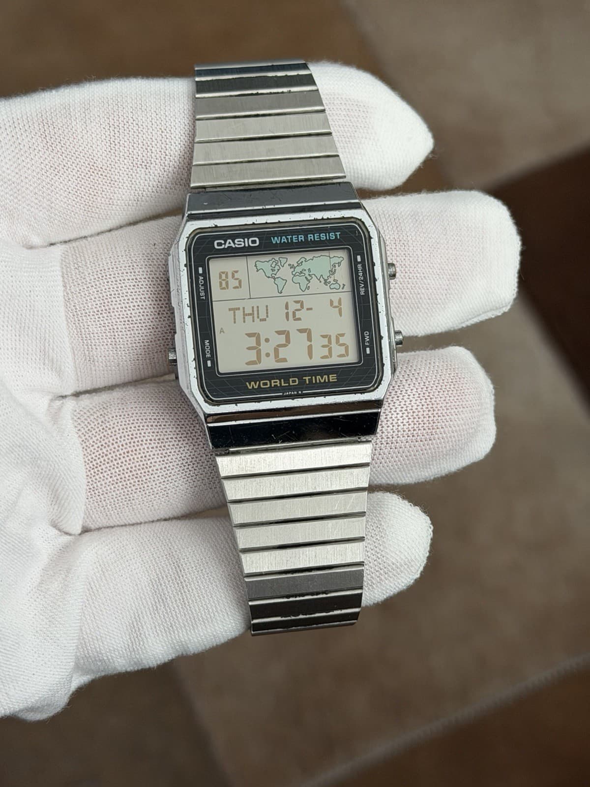 Rare Vintage Casio World Time A300U Men’s Digital Watch Module 643 JDM 1980s - Image 1