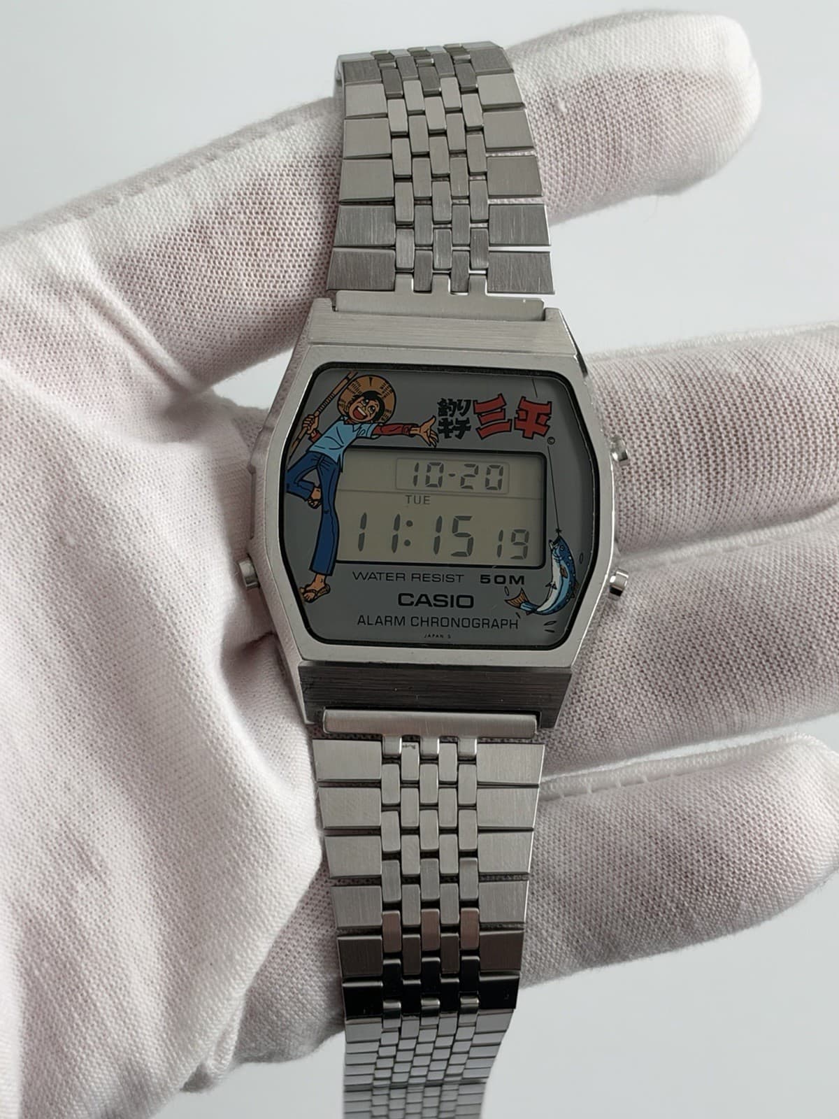 Casio W-30 Sanpei Fisherman Vintage Digital Sports Watch Module 152 JDM 1980s
