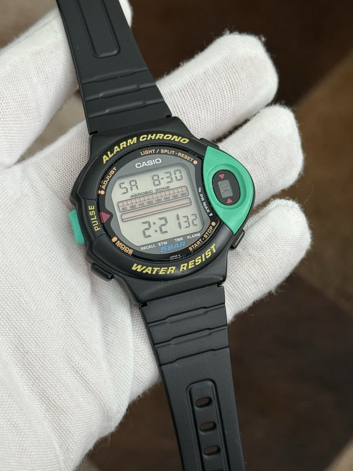 Rare Vintage Casio JP-200W Aerobic Pulse Monitor Men’s Digital Sports Watch JDM - Image 1
