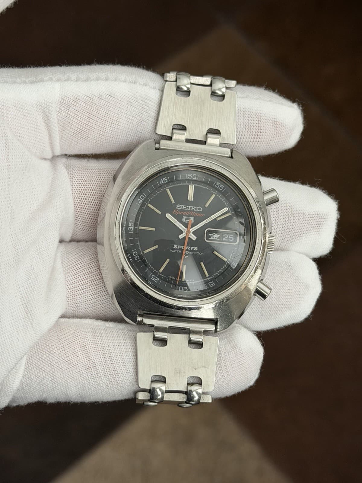 Seiko 5 Sports Speedtimer 7017-6010 Men’s Vintage Chronograph Watch JDM 1970s