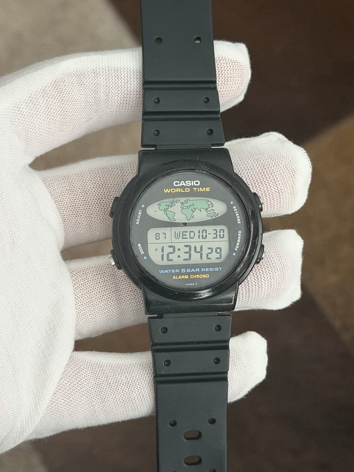 Rare Vintage Casio World Time W-60U Men’s Digital Sports Watch JDM 1980s - Image 1