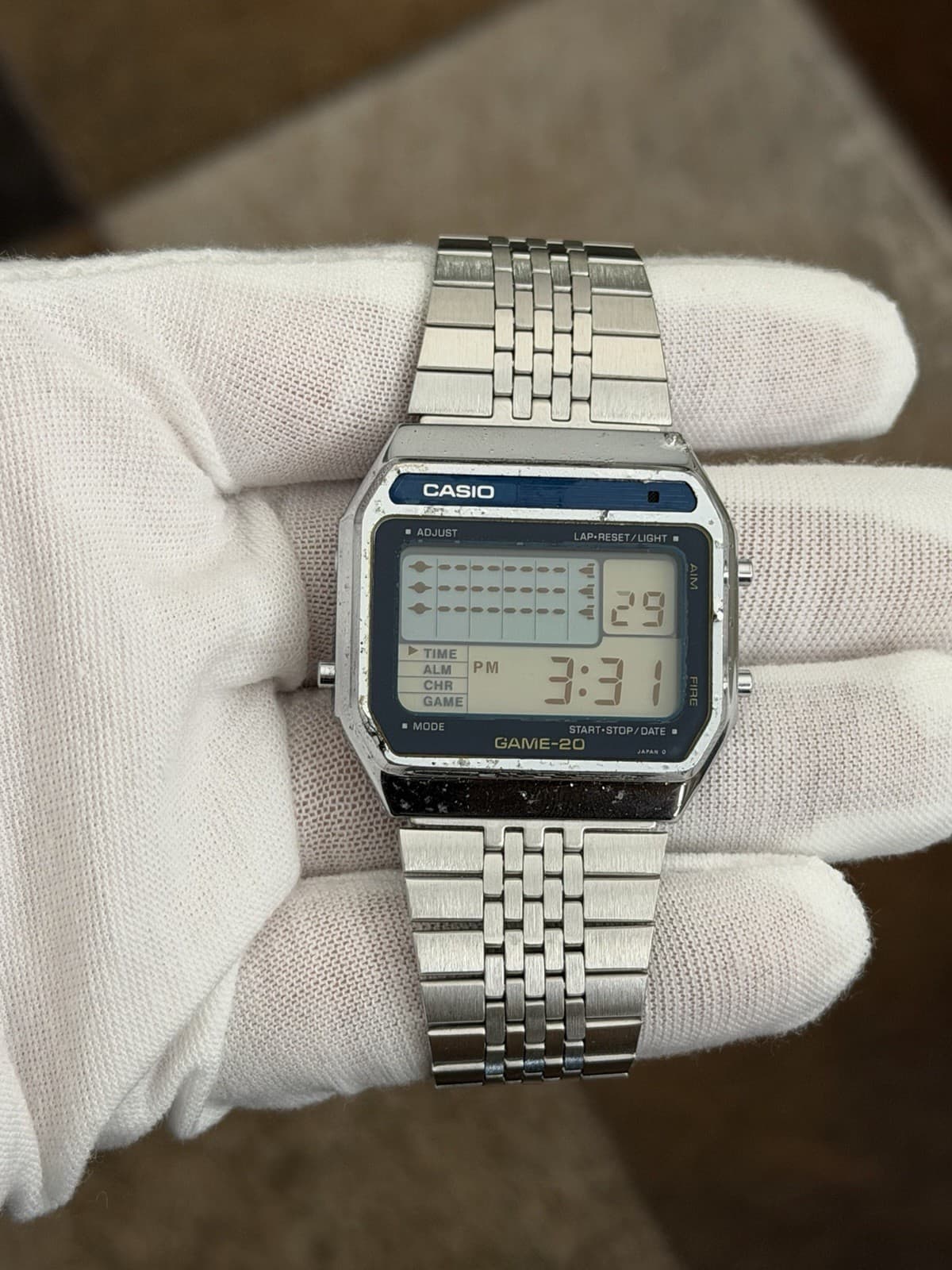 Rare Vintage Casio GAME-20 GM-20 Men’s Digital Game Watch JDM 1980s Module 165 - Image 1