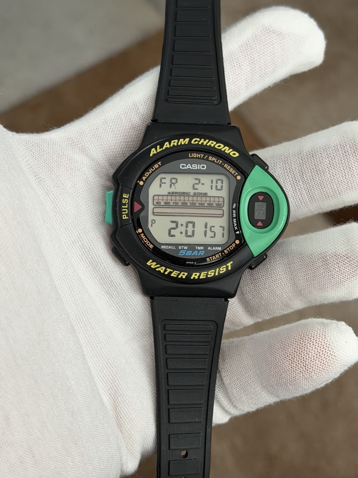Rare Vintage Casio JP-200W Aerobic Pulse Monitor Men’s Digital Sports Watch JDM - Image 1