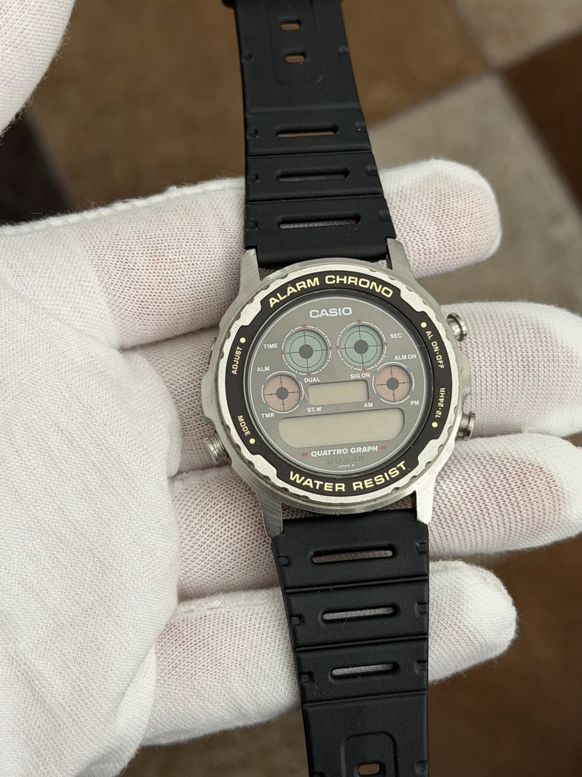Rare Vintage Casio DW-7300 Quattro Graph Men’s Digital Sports Watch JDM 1980s - Image 1