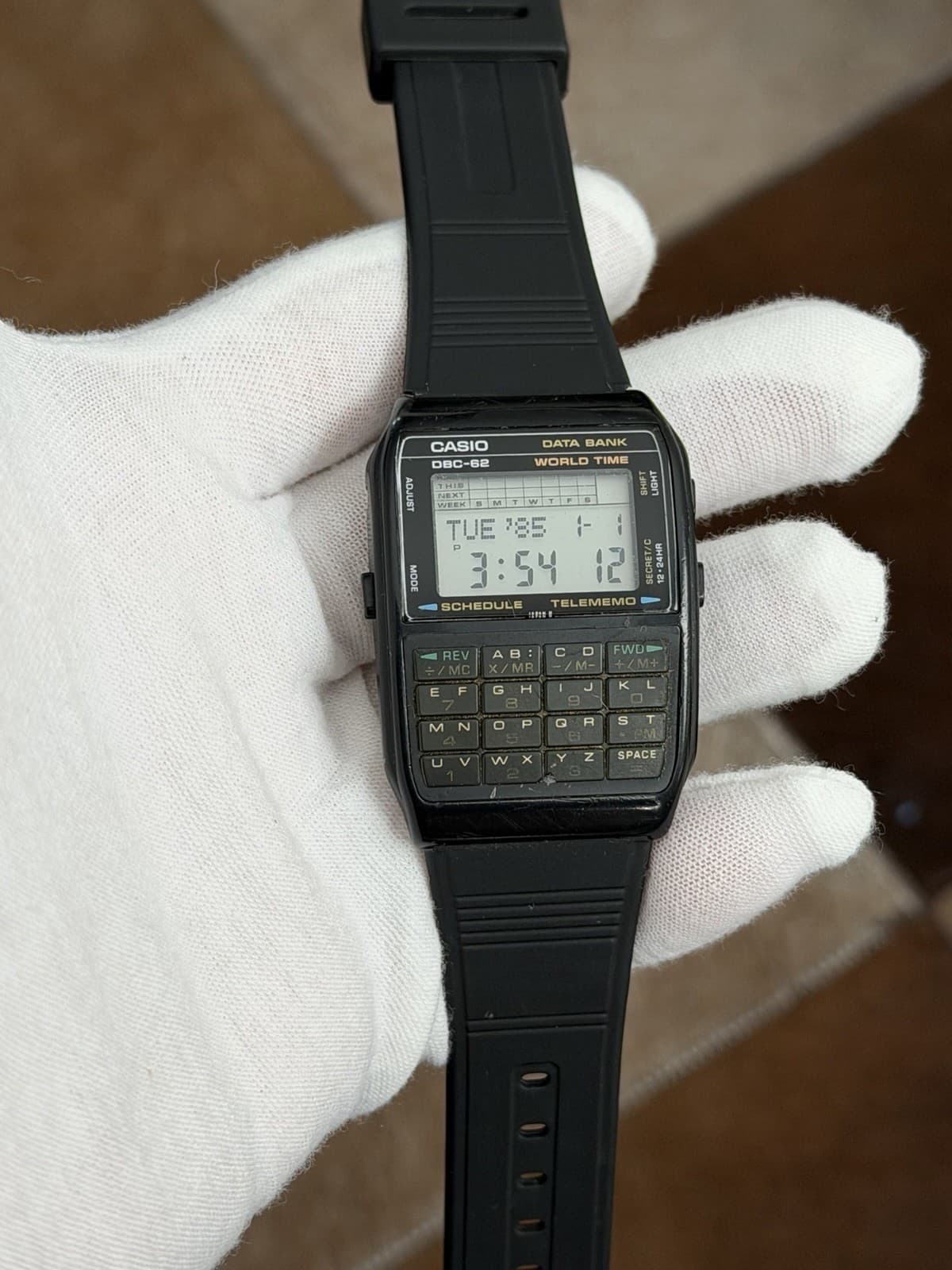 Rare Vintage Casio Data Bank DBC-62 Men’s Calculator Digital Watch JDM 1980s - Image 1