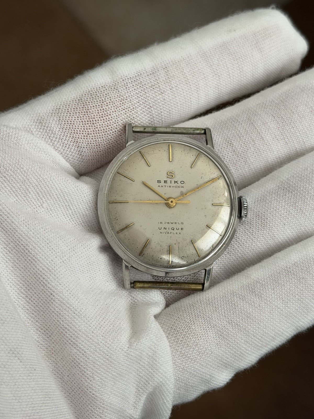 Rare Vintage Seiko Unique U14012 Seikosha 15J Men’s Classic Dress Watch JDM 50s