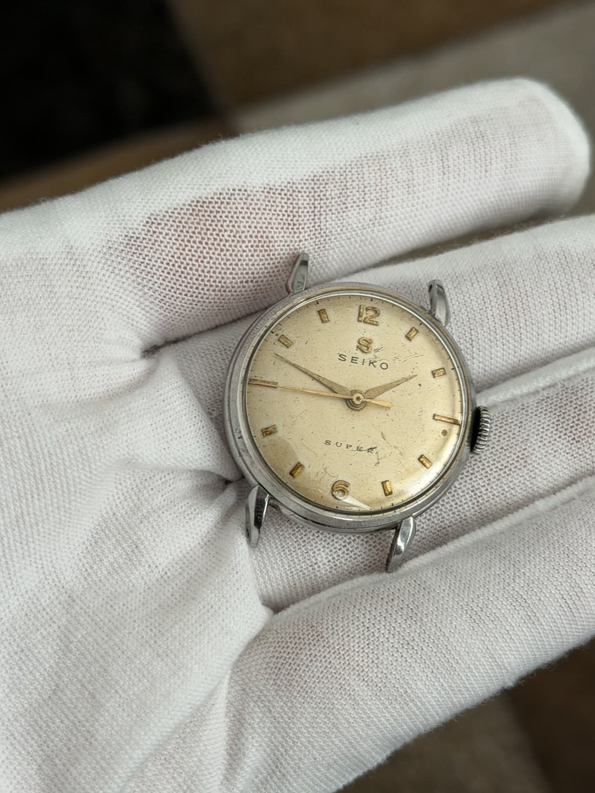 Rare Vintage Seiko Super 13005 Seikosha Men’s Manual Classic Dress Watch JDM 50s