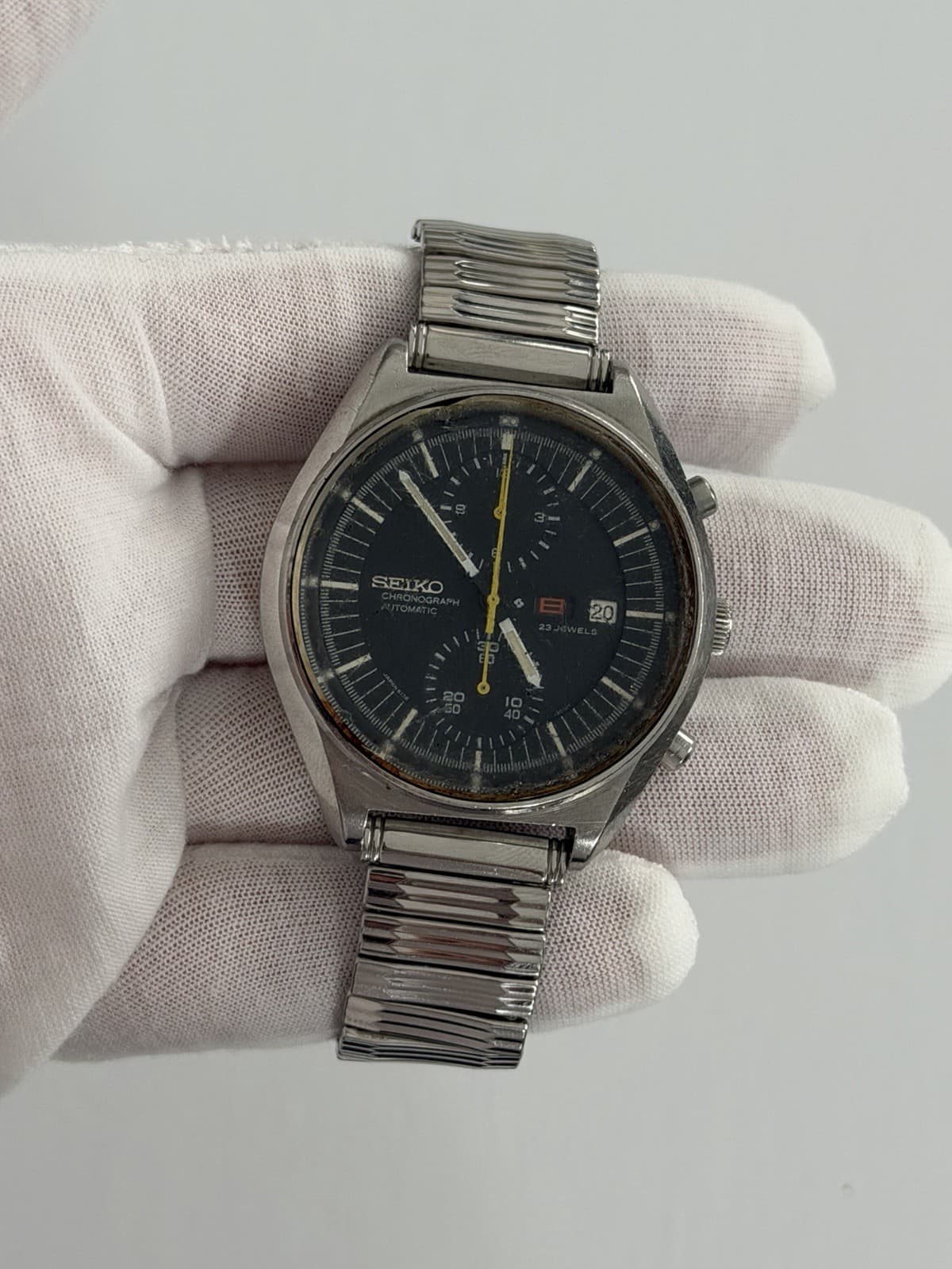 Seiko Jumbo Chronograph 6138-3000 Vintage 23J Automatic Sports Watch JDM 1970s