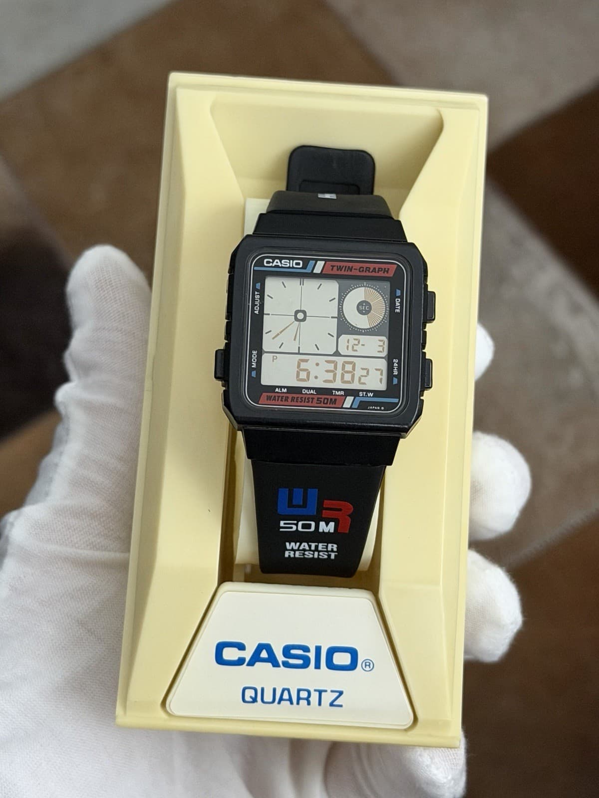 Rare Vintage Casio Twin Graph AE-20W Digital Sports Watch Module 588 JDM 1980s