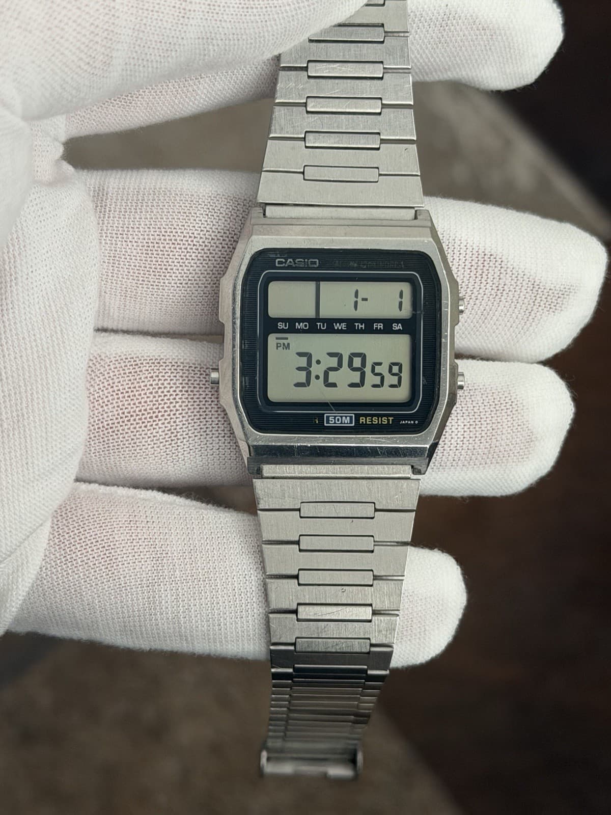 Rare Vintage Casio WS-77 Men’s Alarm Chronograph Digital Sports Watch JDM 1980s