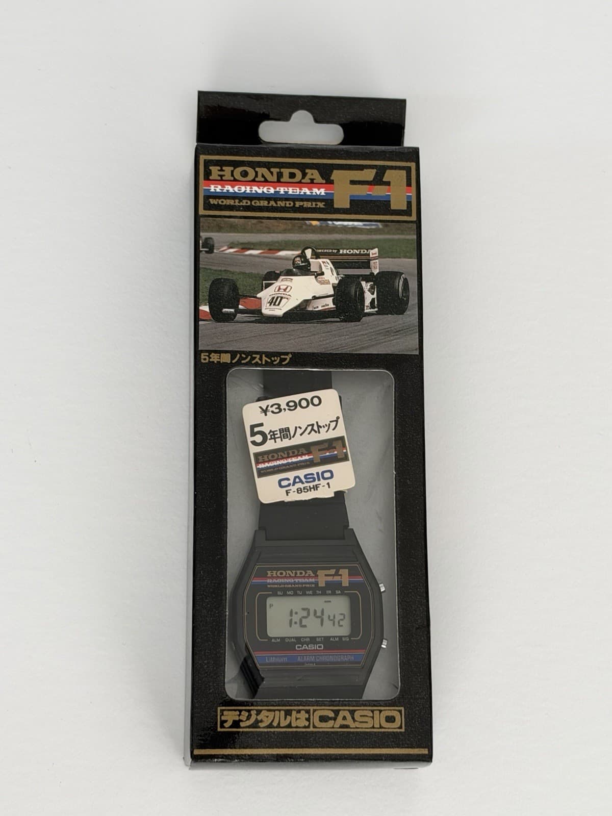 NOS Casio Honda F1 Racing Team F-85 Men’s Vintage Digital Sports Watch JDM 1980s